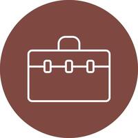 Suitcase Line Multi Circle Icon vector