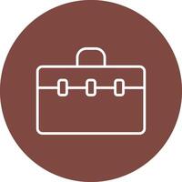 Suitcase Line Multi Circle Icon vector