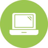 Laptop Glyph Multi Circle Icon vector