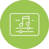 Music And Multimeda Line Multi Circle Icon vector