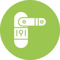 Door Lock Glyph Multi Circle Icon vector