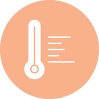 Temperature Hot Glyph Multi Circle Icon vector