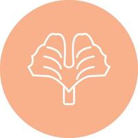 Ginkgo Biloba Line Multi Circle Icon vector