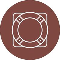 Life Ring Line Multi Circle Icon vector