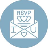 Rsvp Glyph Multi Circle Icon vector