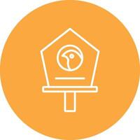 Bird House Line Multi Circle Icon vector