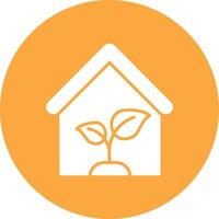 Greenhouse Glyph Multi Circle Icon vector