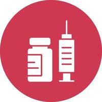 Vaccination Glyph Multi Circle Icon vector
