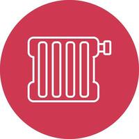 Radiator Line Multi Circle Icon vector