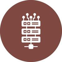 Server Glyph Multi Circle Icon vector