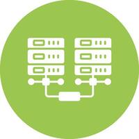 Data Network Glyph Multi Circle Icon vector