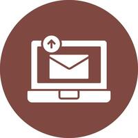 Sending Email Glyph Multi Circle Icon vector