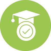 Education Glyph Multi Circle Icon vector