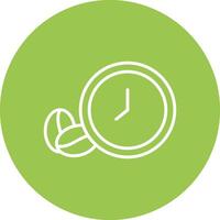 Coffee Time Line Multi Circle Icon vector