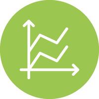 Area Graph Glyph Multi Circle Icon vector