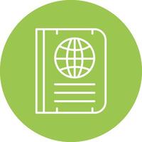 Passport Line Multi Circle Icon vector
