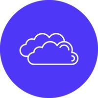 Clouds Line Multi Circle Icon vector