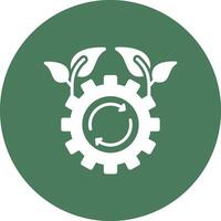 Sustainable Technology Glyph Multi Circle Icon vector