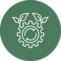 Sustainable Technology Line Multi Circle Icon vector