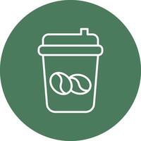 Coffee Cup Line Multi Circle Icon vector