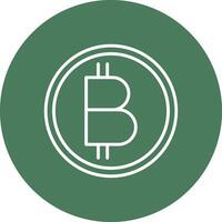 Bitcoin Line Multi Circle Icon vector