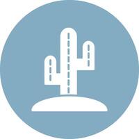 Cactus Glyph Multi Circle Icon vector