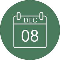 December Line Multi Circle Icon vector