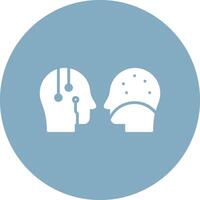 Turing Test Glyph Multi Circle Icon vector