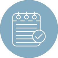 Checklist Line Multi Circle Icon vector