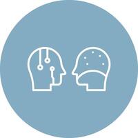 Turing Test Line Multi Circle Icon vector