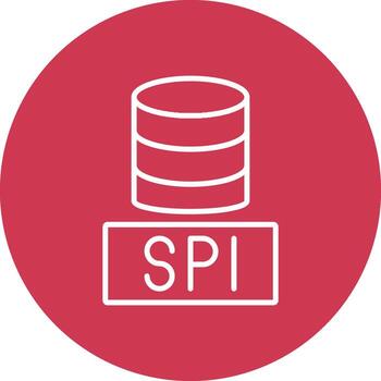 sql bases de datos línea multi circulo icono vector