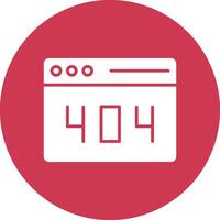 Error 404 Glyph Multi Circle Icon vector