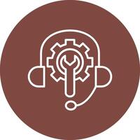 Tech Support Line Multi Circle Icon vector