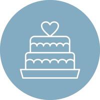 Wedding Cake Line Multi Circle Icon vector