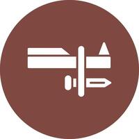 Bayonet Glyph Multi Circle Icon vector