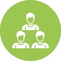 Team Glyph Multi Circle Icon vector