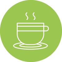 Teacup Line Multi Circle Icon vector
