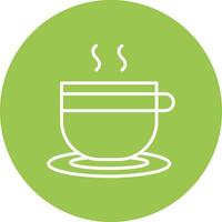 Teacup Line Multi Circle Icon vector