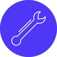 Lug Wrench Line Multi Circle Icon vector