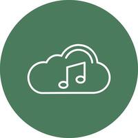 Cloud Line Multi Circle Icon vector