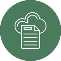 Cloud Data Line Multi Circle Icon vector