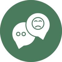 Speech Bubble Glyph Multi Circle Icon vector