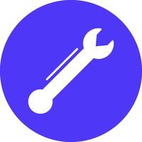 Lug Wrench Glyph Multi Circle Icon vector