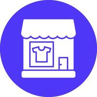 ropa tienda glifo multi circulo icono vector