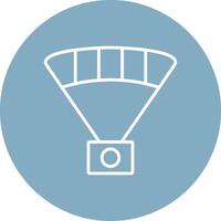 Paragliding Line Multi Circle Icon vector