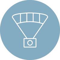 Paragliding Line Multi Circle Icon vector