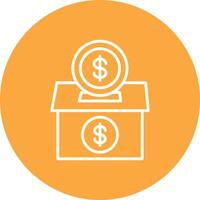 Donation Line Multi Circle Icon vector