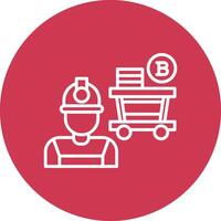 Proof Work Line Multi Circle Icon vector