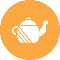 Teapot Glyph Multi Circle Icon vector