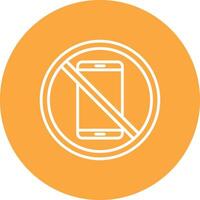 Prohibited Sign Line Multi Circle Icon vector